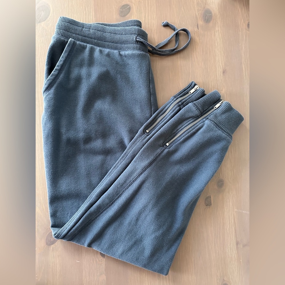 Aerie Blue Ankle Zip Jogger sz M